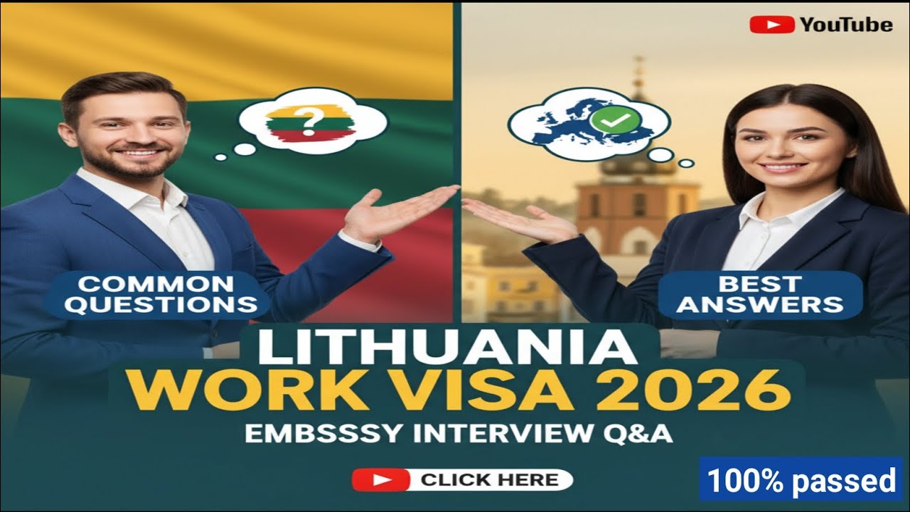 🇱🇹 Lithuania Work Visa Embassy Interview Questions and Answers 2026 ||