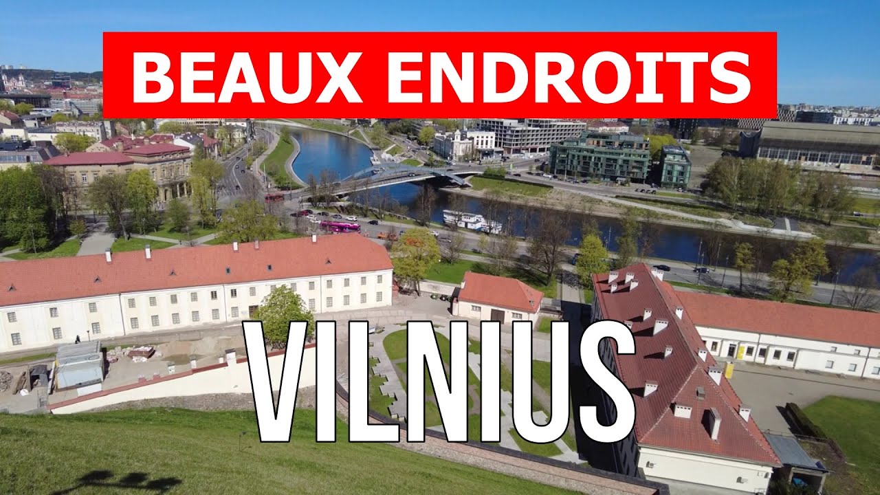 Voyage dans la ville de Vilnius, Lituanie | Loisirs, tourisme, lieux, visites | Drone 4k vidéo