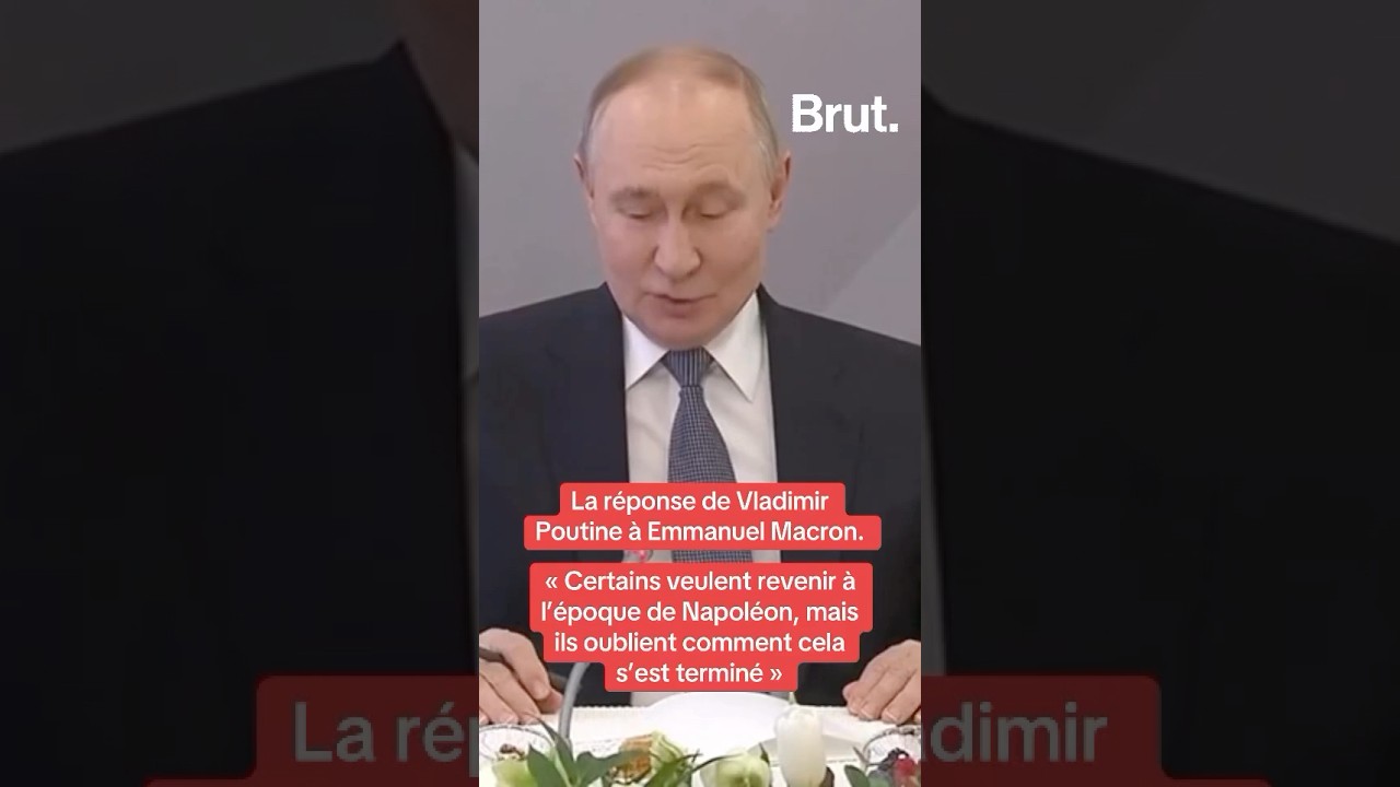La réponse de Vladimir Poutine à Emmanuel Macron.