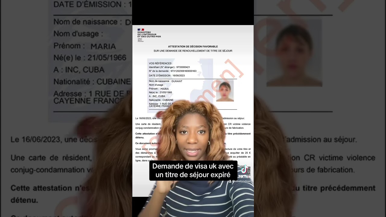 voyager et faire une demande de visa pour l’Angleterre avec une attestation de renouvellement