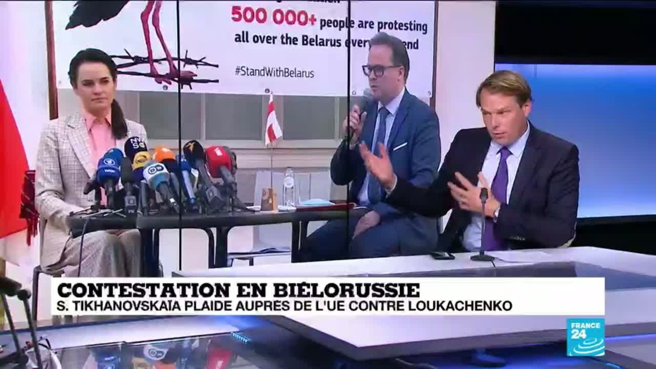 Biélorussie : l'opposante Svetlana Tikhanovskaïa demande l'aide de l'UE