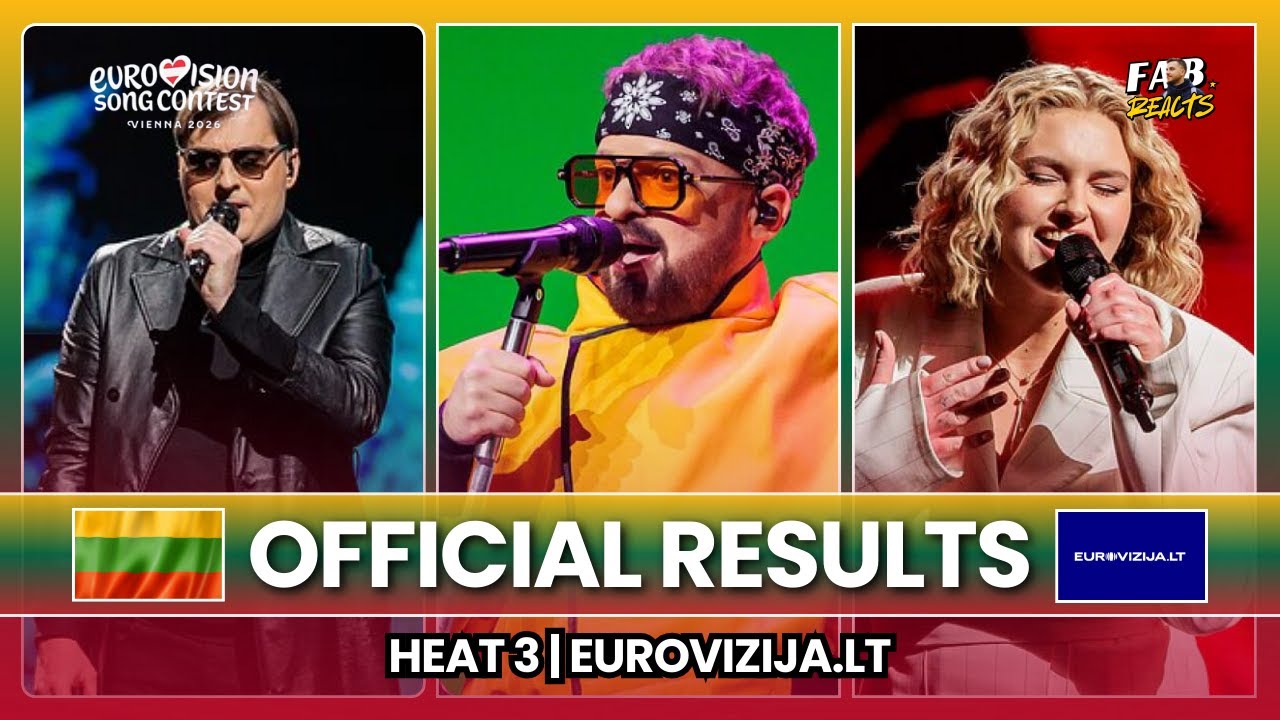 Eurovizija.LT 2026: Official Results - Heat 3 | LITHUANIA 🇱🇹 EUROVISION SONG CONTEST 2026 🎶😍