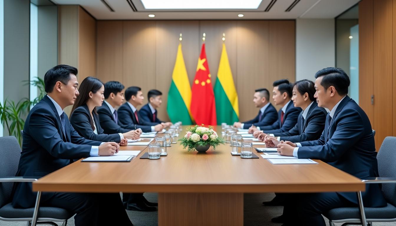 la chine exhorte la lituanie à passer des intentions aux actions concrètes pour restaurer les relations bilatérales, dans un contexte multimédia riche en enjeux diplomatiques.